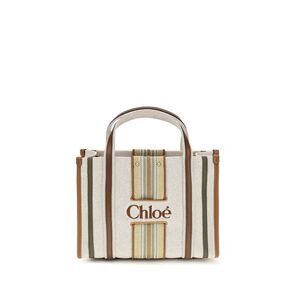 Chloé Beige Cotton Shoulder Women's Bag